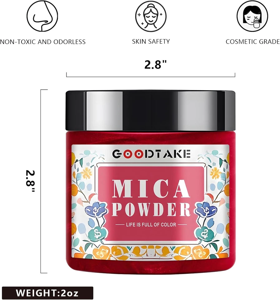 GOODTAKE Grass Green Mica Powder, Mica Pigment Powder for Soap Making, Candle Ma - Image 2 of 4