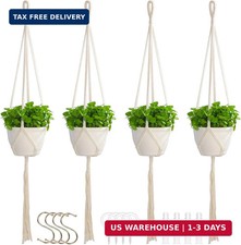 petonfun Macrame Plant Hangers Indoor Macrame,4 Pack Hanging Planter Holder for