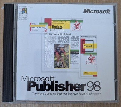 Microsoft Publisher 98 Desktop Publishing Program PC Open with Key ...