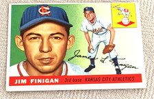 1955 Topps - Jim Finigan #14 -Kansas City Athletics - EX-NMT