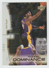 KOBE BRYANT 2000-01 Upper Deck TOTAL DOMINANCE #TD8 Gold Foil Insert 1:24 Packs