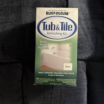 #ad RARE RustOleum 1 Qt Tub amp; Tile Refinishing 2 Part Kit Biscuit Epoxy Acrylic NEW $69.95