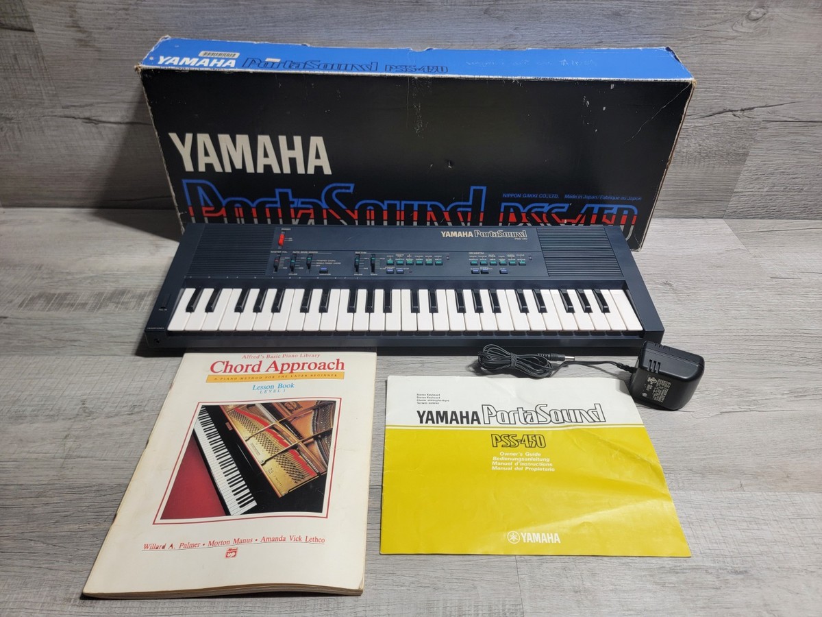 Vintage Yamaha PortaSound PSS-450 Keyboard w/ Original Box