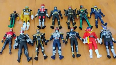 Rare Kamen Rider Vinyl Figure Lot 14 Bandai Japan 2000s Power Rangers EUC