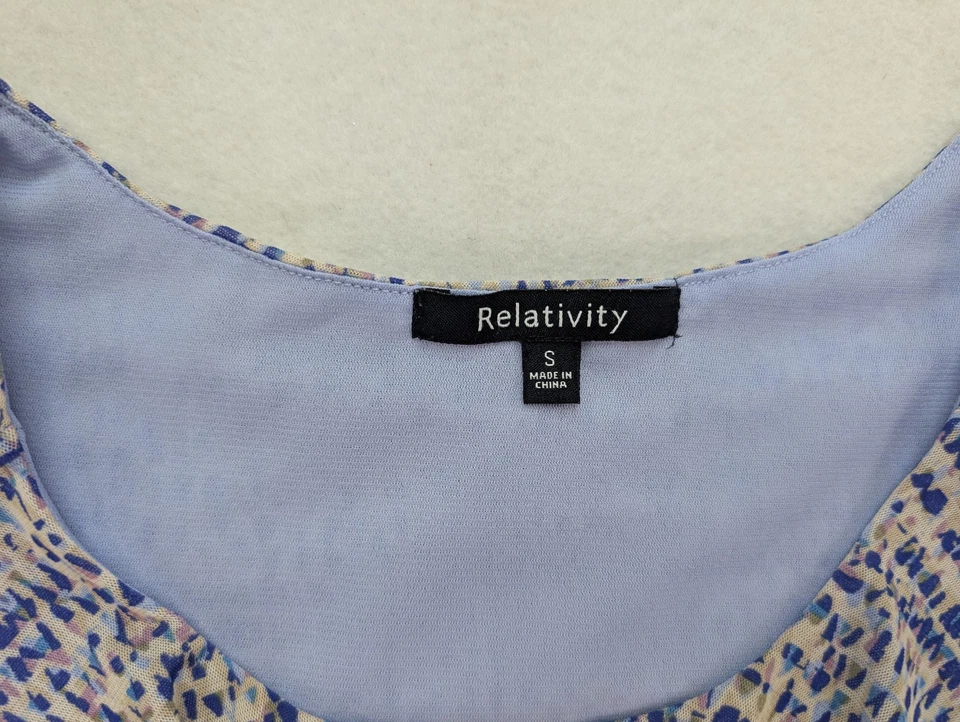 Relativity Women's Top Size S Mesh Ruffle Sleeveless Tank Blouse - Image 4 of 4