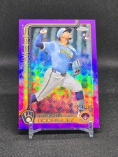 2025 Topps Chrome Logofractor Carlos Rodriguez Purple Logofractor/250 RC Brewers