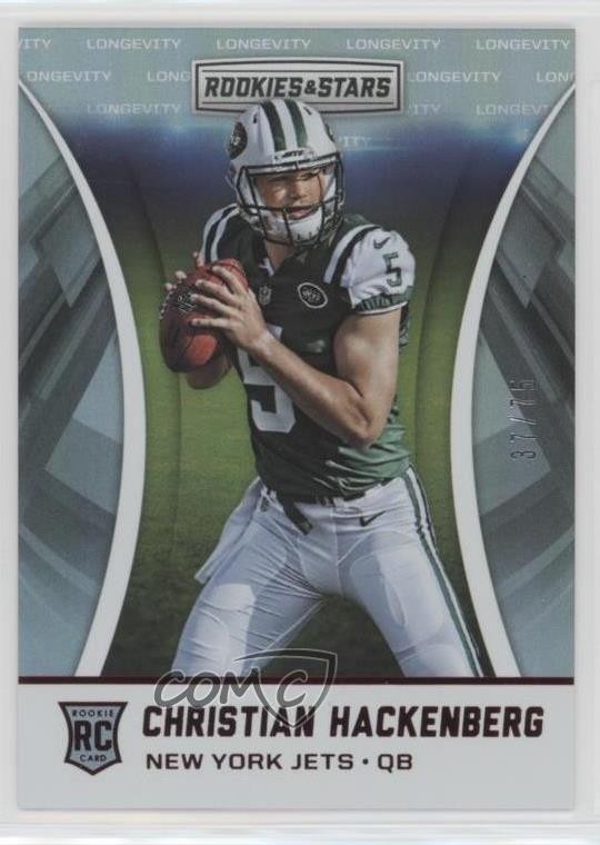 2016 Rookies & Stars One Star Longevity 37/75 Christian Hackenberg #156 RC 1tv2