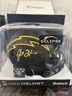 Justin Herbert Black Mini Helmet Rookie Signed With COA!