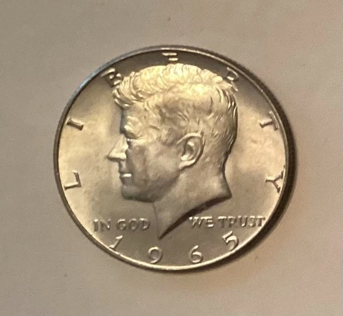 1965 Kennedy half dollar very good condition