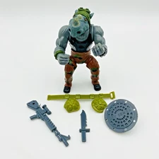 1988 TMNT Soft Head Rocksteady Figure 100% Complete Teenage Mutant Ninja Turtles