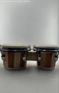 Brown Folk & World Musical Instrument Collectible Tunable Bongo Drums