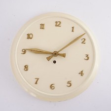 Wall Clock Vintage in Tin Case with Manual Winding Circa 29 D 1950s