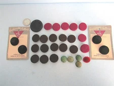 30 BUTTON Fabric Pad Back 4 on Le Chic Card Vintage