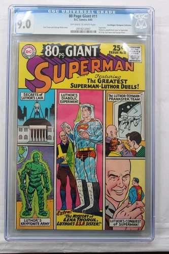 80 Page Giant Superman #11 CGC Graded 9.0 OW/W pages DC Comics 6/65