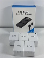 Lot Of (5) OEM Batteries & Charger A-1 For ARLO PRO PRO 2 Camera & Arlo Light