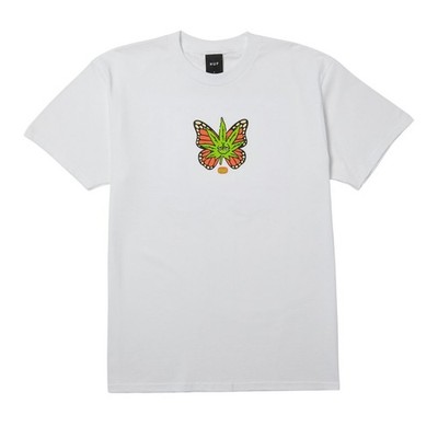 HUF GREEN BUDDERFLY TEE WHITE