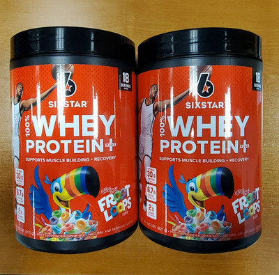2 Tubs: Six Star Whey Protein+ Fruit Loops 1.8 lbs. ea. (Exp. 6/30/27) 7358-F3A