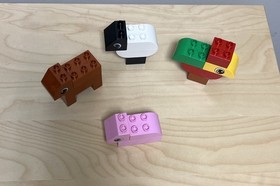 Lego Duplo Farm Animals Lot - Sheep, Pig, Rooster, Cow - Toddler