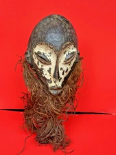 Vintage Lega Bwami Society Mask -10" Symbol of Moral Wisdom and Ancestral Legacy