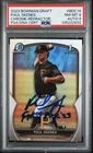2023 BOWMAN DRAFT CHROME REFRACTOR #BDC14 PAUL SKENES PSA 8 AUTO 9