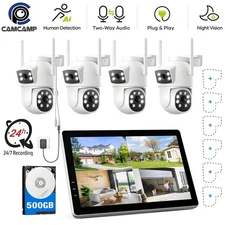 Wireless Home Security Camera System 10CH 4MP 2MP Outdoor WiFi Camera with HDD