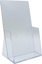 Clear Acrylic Brochure Holder - 4 X 9 Inches Tri-Fold Countertop Brochure Displa