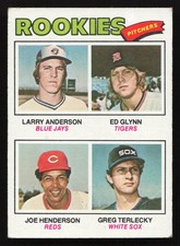 1977 Topps #487 Larry Anderson/Ed Glynn/Henderson/Terlecky RC Rookie Card. rookie card picture