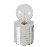 Tischleuchte Disco Dh 9X18.50 Cm Silber Tischlampe Klemmleuchte