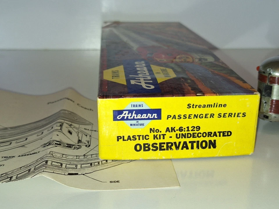 Athearn Kit Built Observation Coach. Fair/good cond. HO Scale. 2 rail DC. Boxed - Image 2 of 4