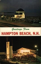 Hampton Beach, New Hampshire NH Greetings From Beach 1970 Original Vintage
