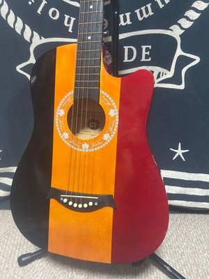 No Brand Colorful Rare Compact Travel Acoustic Guitar with Soft Case and