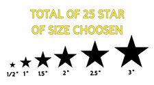 Star stickers Permanent indoor outdoor vinyl decals Pick your size FOR 25 STAR