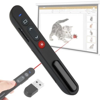Presentation Clicker,2.4GHz Powerpoint Fernbedienung via USB Empfänger,Rot