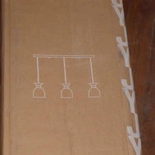 Jonathan Y Linear 3-Light Metal LED Pendant Black/Brass Gold 33.25" JYL6138A