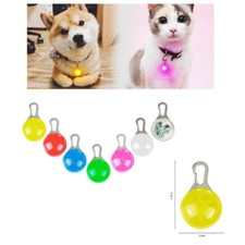 2pcs Pet Safety Bright Night light Lamp Cat Dog Collar Pendant Flash lights