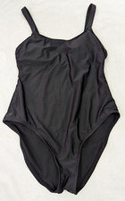 Hurley sz L Swimsuit One Piece black lined padded chest swim 0926