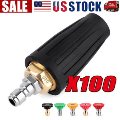 4.0GPM High Pressure Washer Rotating Turbo Nozzle Spray Tip 4000PSI 1/4'' Quick