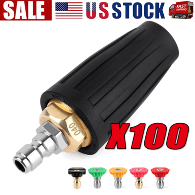#ad 4.0GPM High Pressure Washer Rotating Turbo Nozzle Spray Tip 4000PSI 1 4quot; Quick $5.99