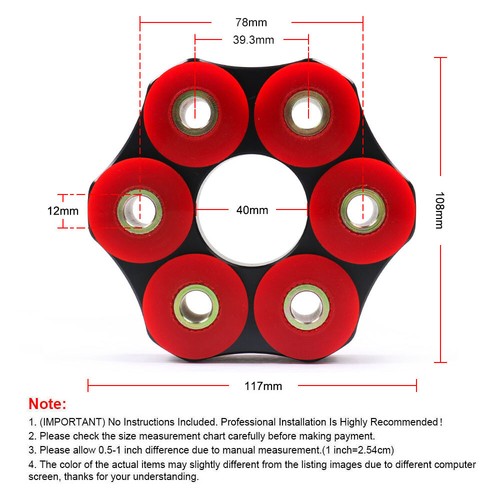 For 78/12mm BMW E36 E46 Manual Transmission Drive Shaft Flex Disc 26111227410 - Picture 2 of 6