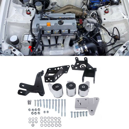 Engine Mount Bracket for Honda Civic 92-95 EG K-Swap K20 K24 K-Series DC2 EG6 DC - Picture 2 of 11