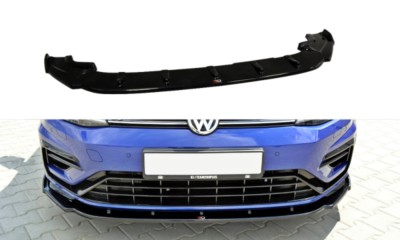 Front Diffuser Diffusor V1 Maxton Design Gloss Black For Vw Golf Mk7 R Facelift