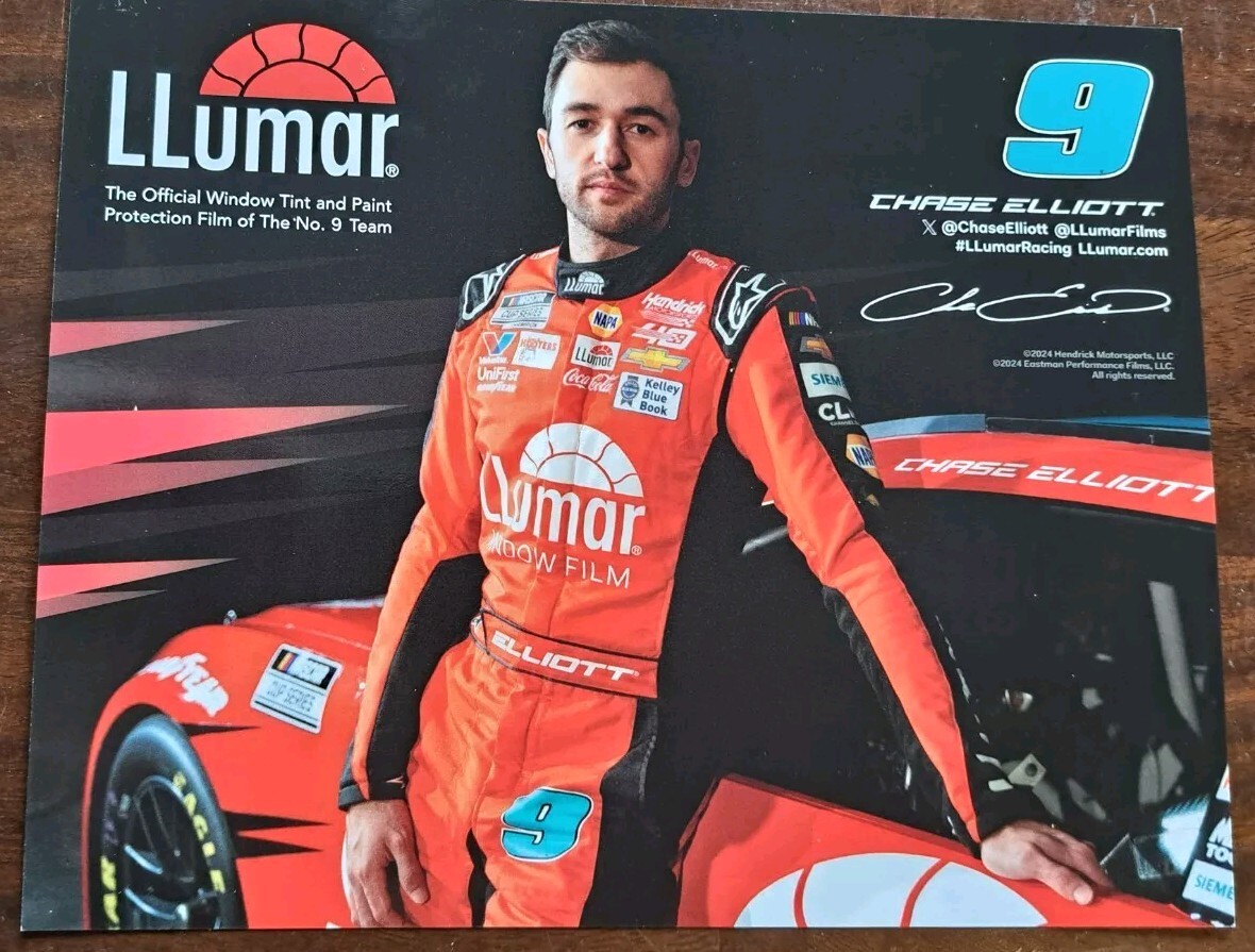 LOT OF 2 Chase Elliott 2024 LLUMAR 8x10 NASCAR #9 Hendrick Cup Hero / Post  card | eBay