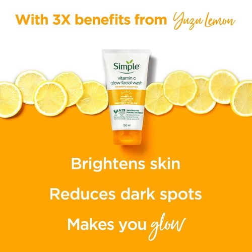 Simple Protect N Glow Vitamin C Glow Facial Wash| For all Skin Types 150 ml - Picture 6 of 7