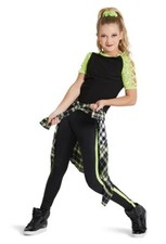 Weisman 13528 Yellow Plaid Hip Hop 3 Pc Child  s Large Dance Costume