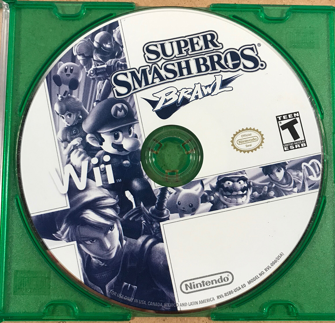 Super Smash Bros. Brawl (2008, Nintendo Wii) Disk Only