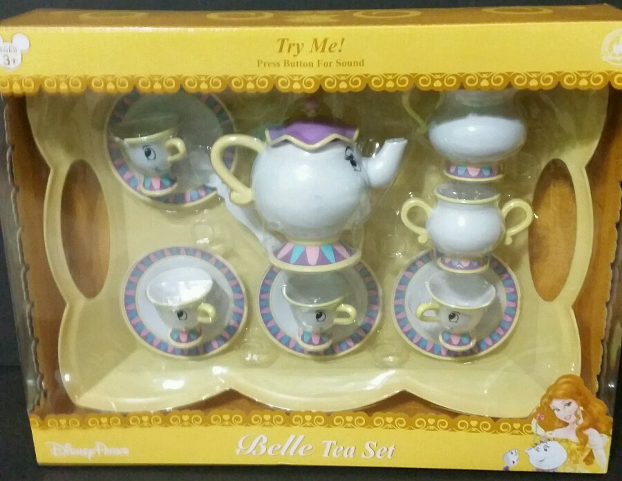 beauty and the beast talking tea set