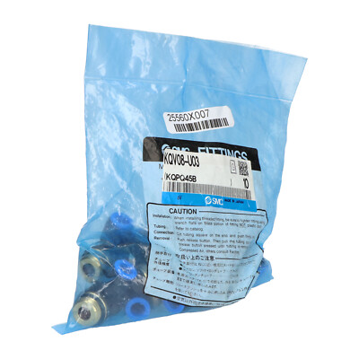 Smc KQV08-U03 Fitting Nickel Plaiting New NFP Sealed (10pieces)