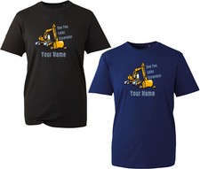 Personalised See You Later Excavator Your Name T-Shirt Construction Digger Top