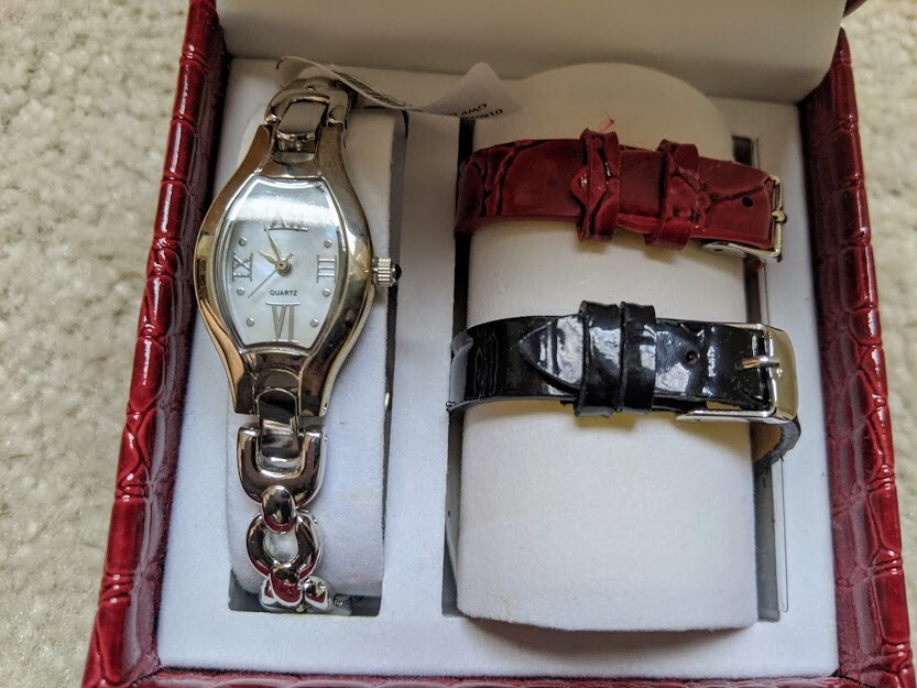 Coldwater Creek Women\'s Silver Tone Quartz Watch With Interchangeable Straps Coldwater Creek Steel Silver Tone Double Wrap Band Women  main image 4