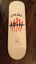 Tony Alva Signed WHITE Scratch 8.25 Autograph Skateboard Deck Alva Skates Z-Boys